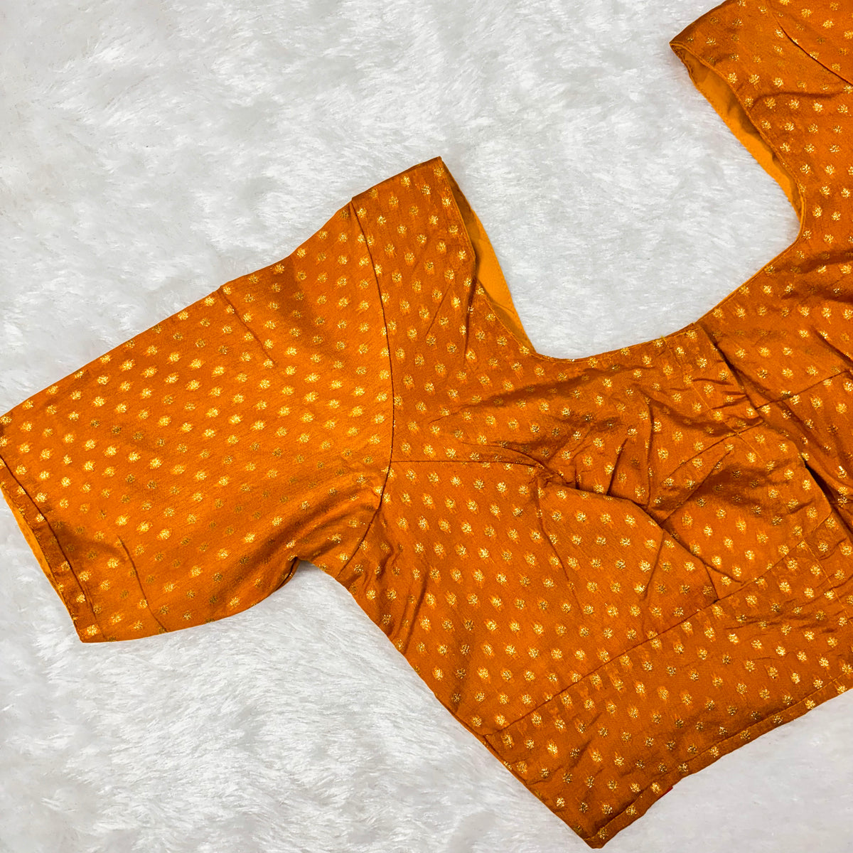 Kora Silk ELB Yellow with Gold Dots