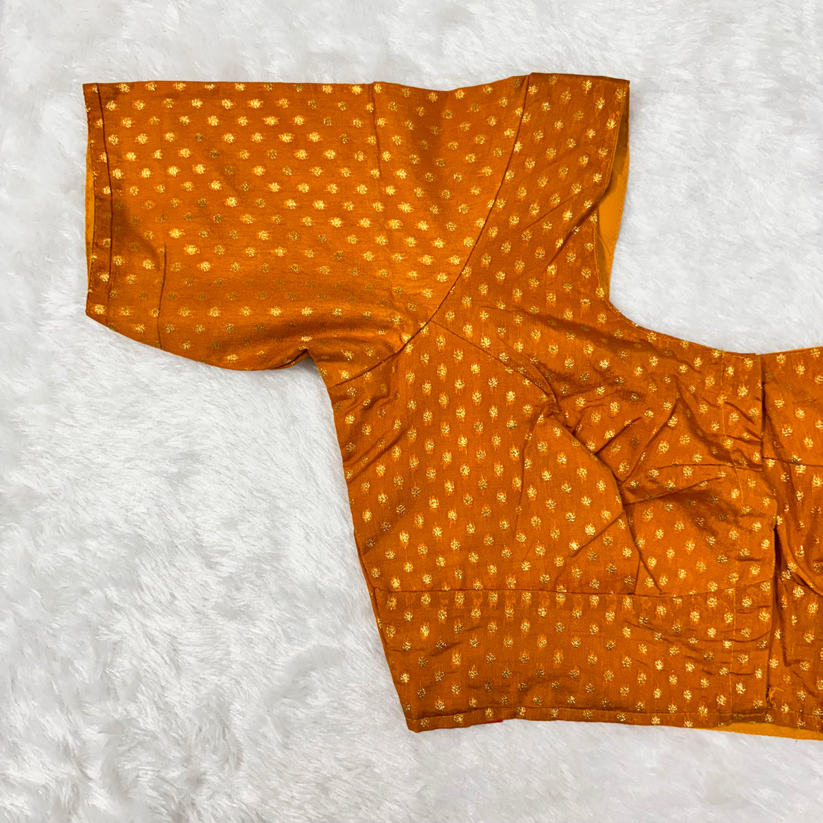 Kora Silk ELB Yellow with Gold Dots