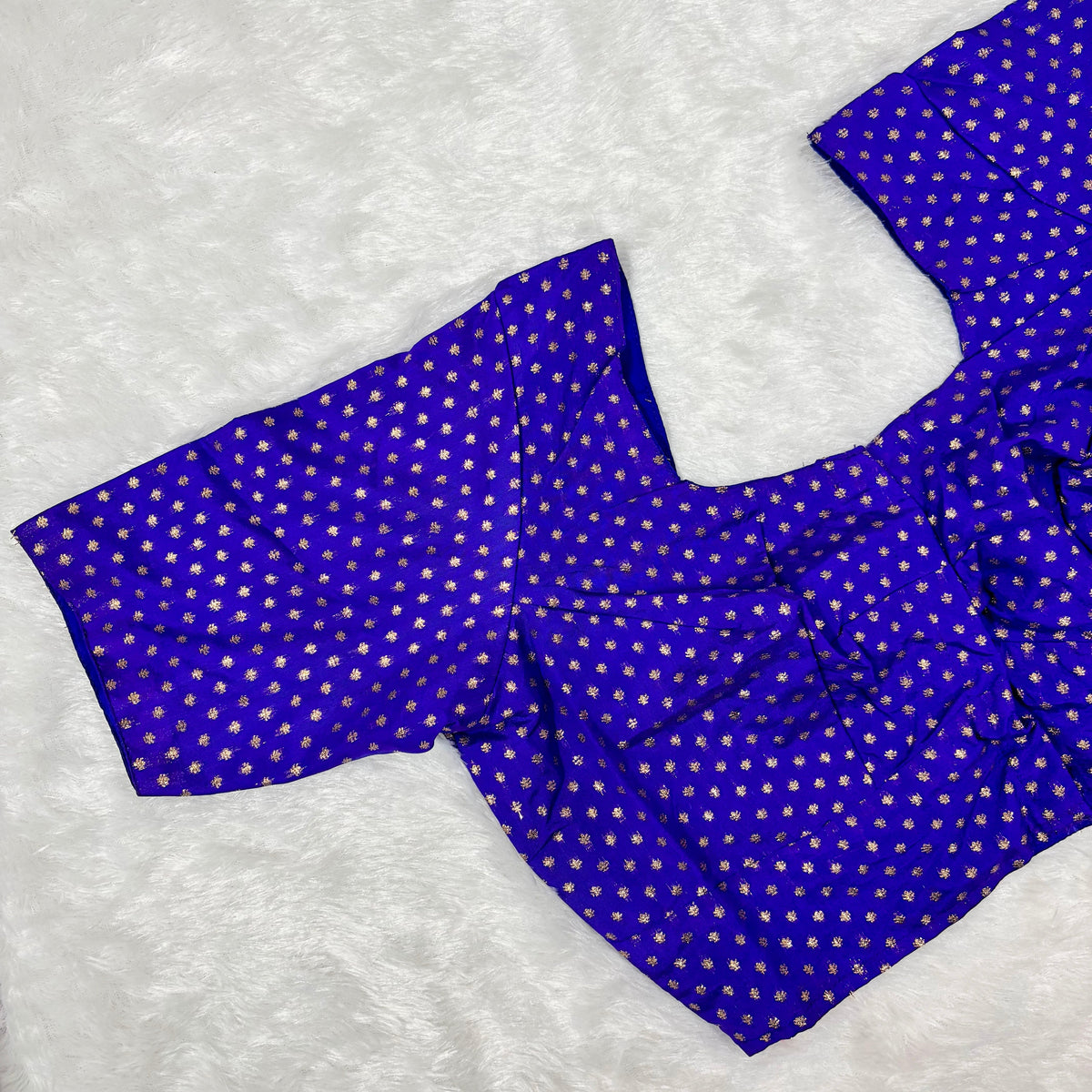 Kora Silk ELB Purple with Gold Dots
