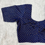 Kora Silk ELB Navy Blue with Gold Dots