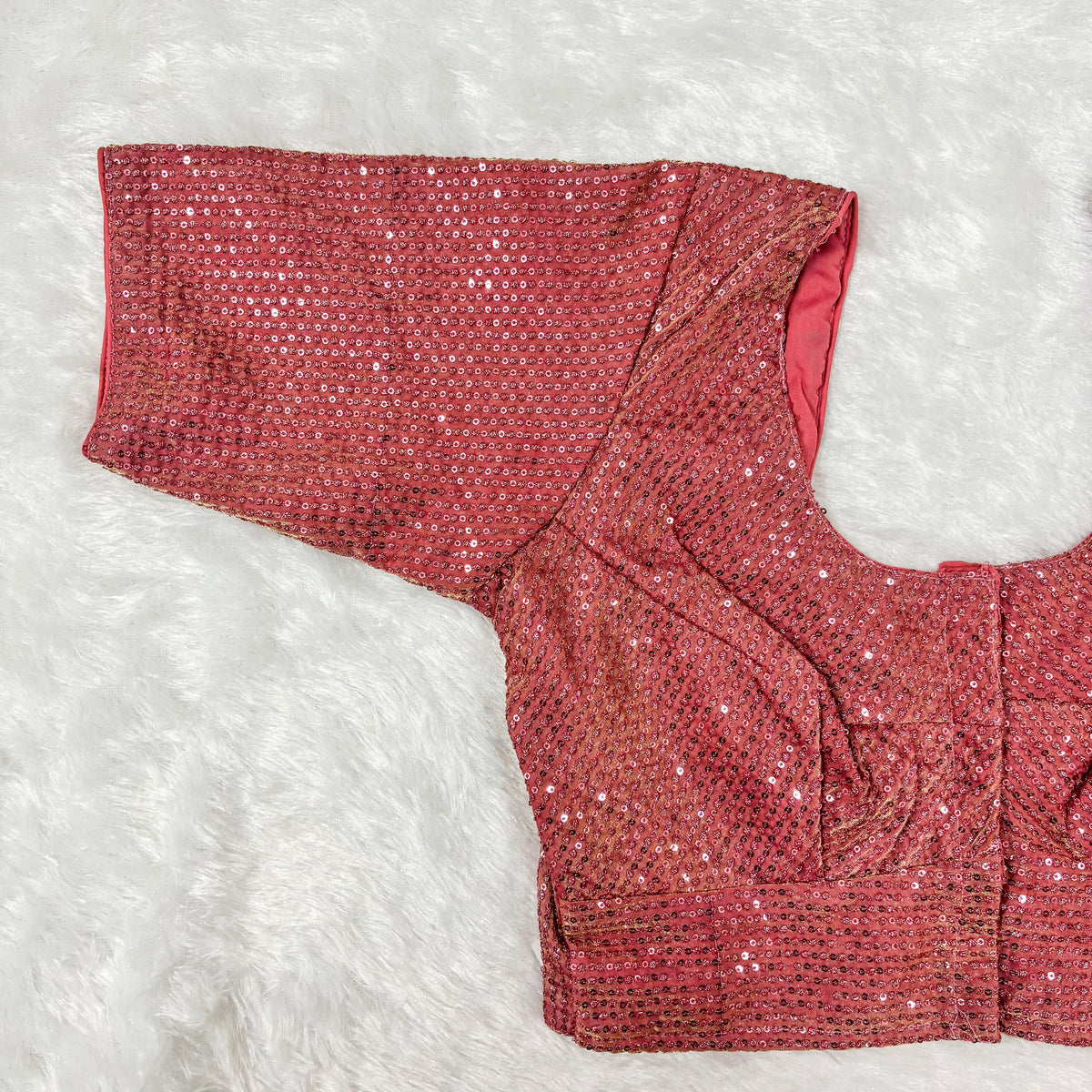Pink Glitter Fendy Check Exclusive Ladies Blouse (ELB)