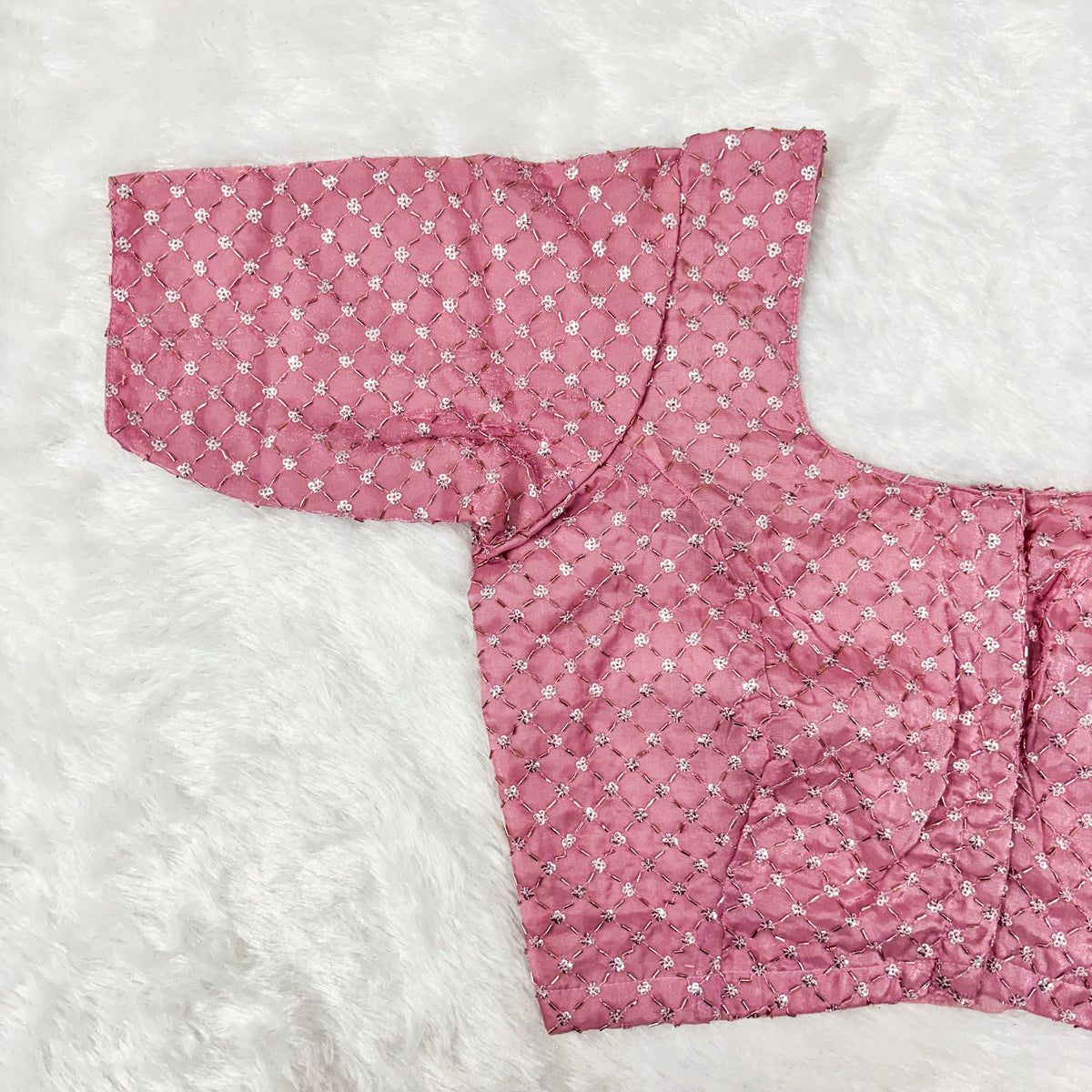 Blush Pink Fendy Check Exclusive Ladies Blouse (ELB)
