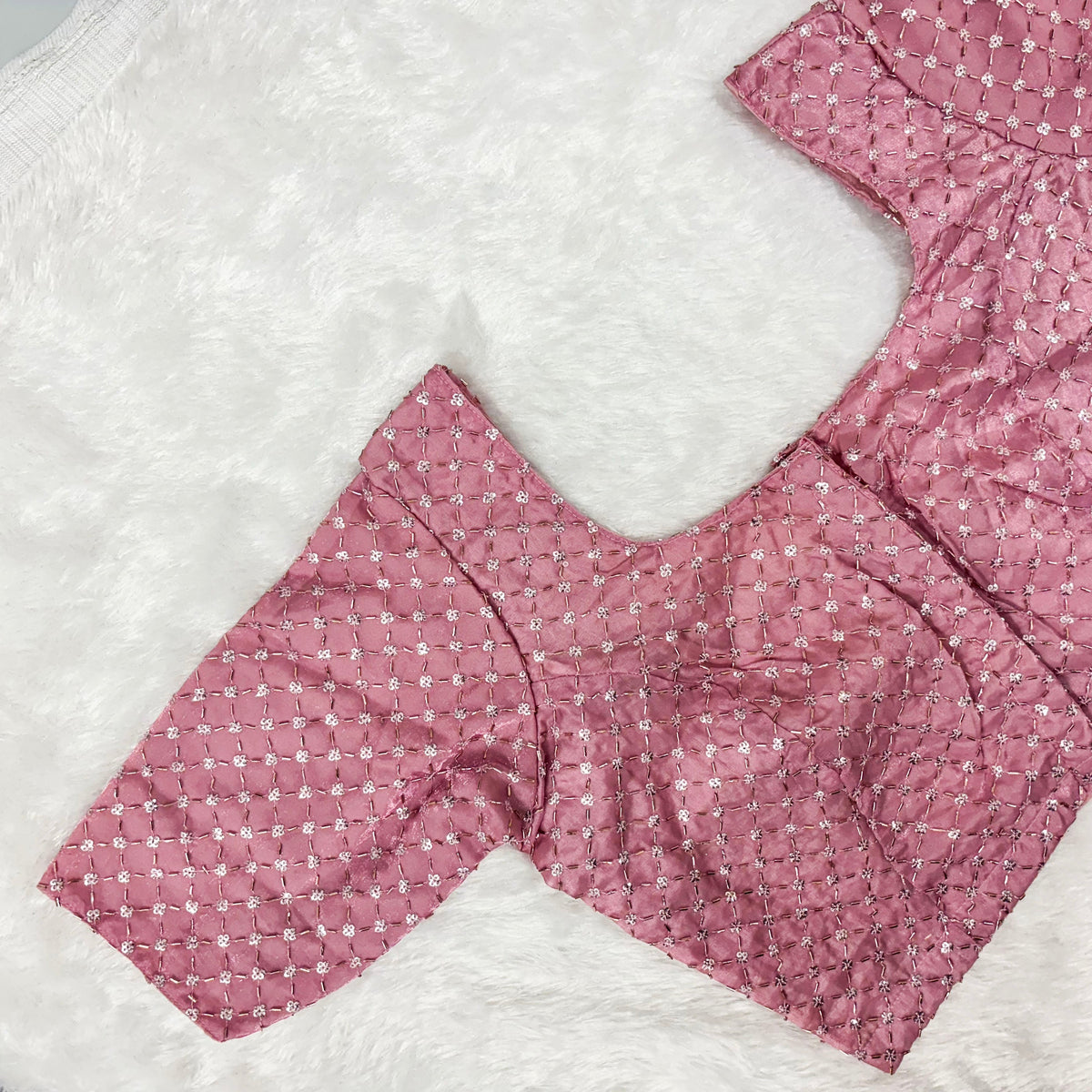 Blush Pink Fendy Check Exclusive Ladies Blouse (ELB)