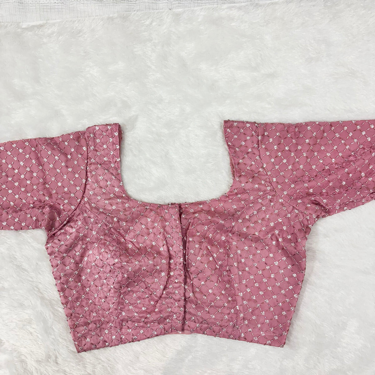 Blush Pink Fendy Check Exclusive Ladies Blouse (ELB)