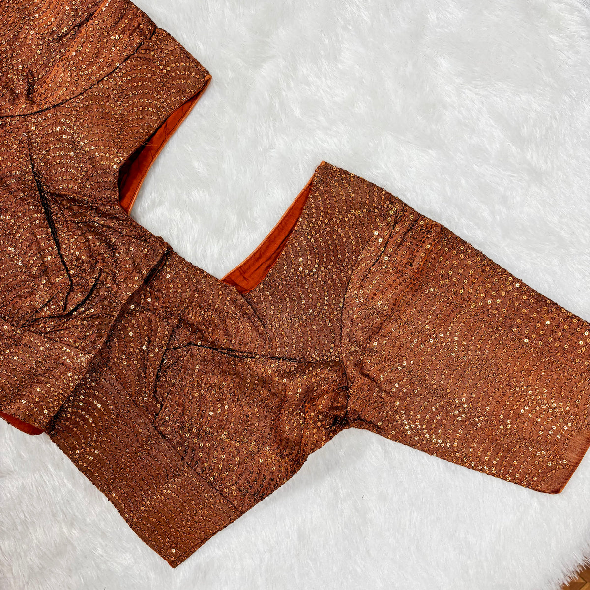 Zoba Copper Silk Blouse