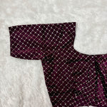Dark Violet Fendy Check Exclusive Ladies Blouse (ELB)