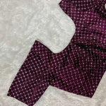 Dark Violet Fendy Check Exclusive Ladies Blouse (ELB)