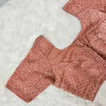 Blush Peach Fendy Check Exclusive Ladies Blouse (ELB)