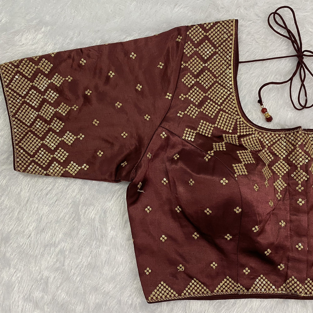 Designer Blousewith Golden Detailing