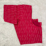 Everyday Wear Cotton Ikkat Blouse in Pink
