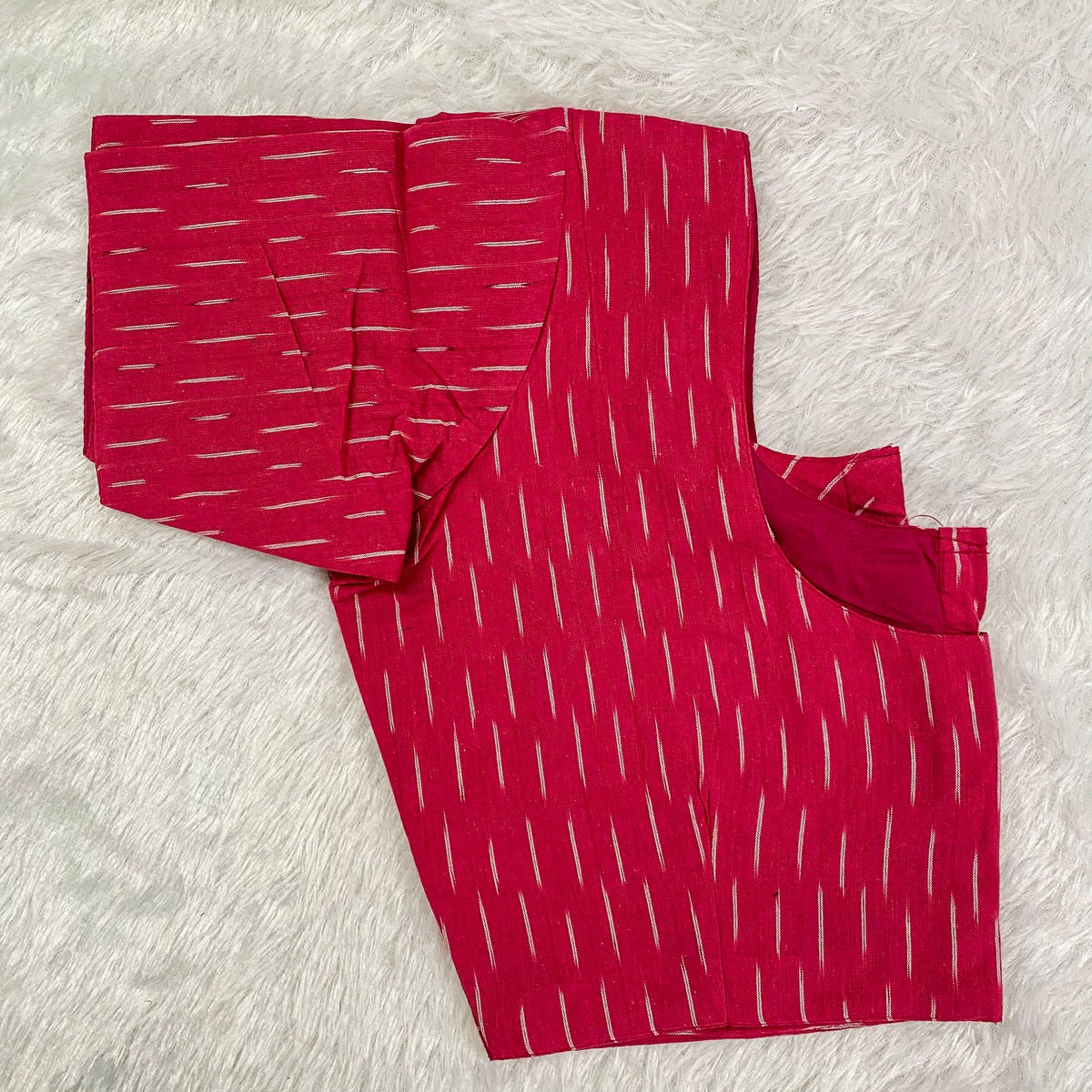 Everyday Wear Cotton Ikkat Red