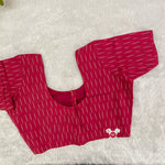 Everyday Wear Cotton Ikkat Red