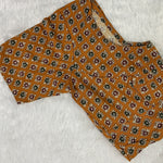 Everyday Wear Cotton Ajrak Print Blouse in Mustard Yellow