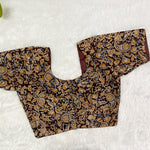 Everyday Cotton Handloom Kalamkari Blouse - Brown & Blue