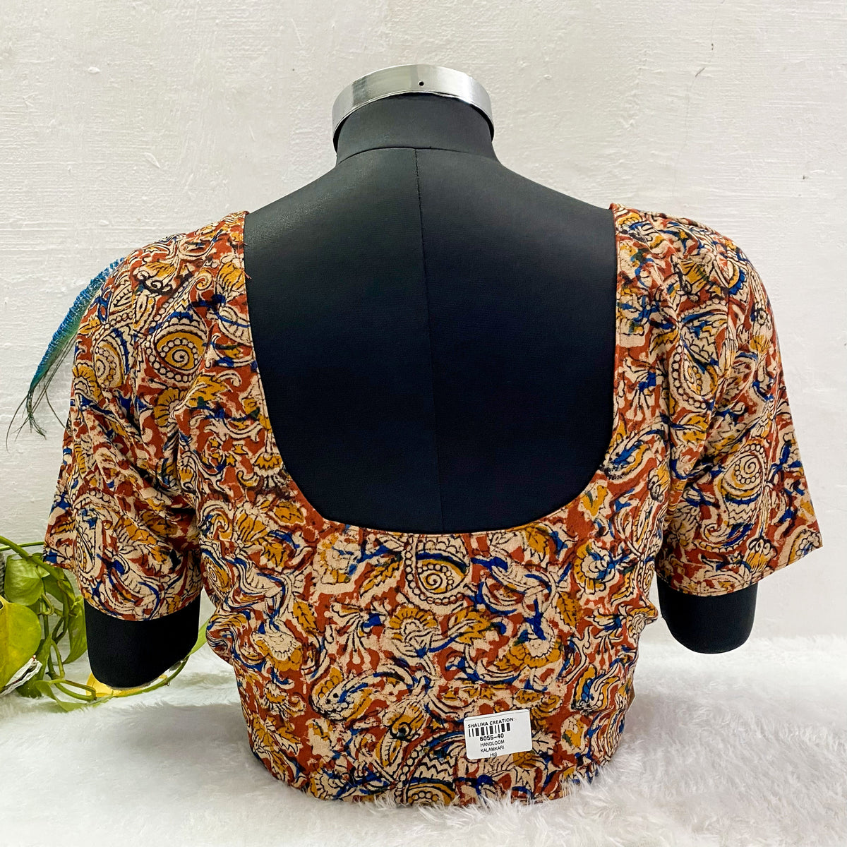 Everyday Cotton Handloom Kalamkari Blouse - Red