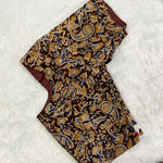 Everyday Cotton Handloom Kalamkari Blouse - Brown
