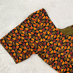 Everyday Wear Cotton Google Print Blouse in Orange and Black