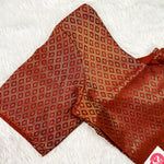 Rust Orange Brocade Karina Blouse