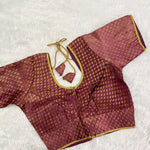 Wine Pink Brocade Cherry Blouse