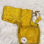 Mustard Yellow Brocade Cherry Blouse