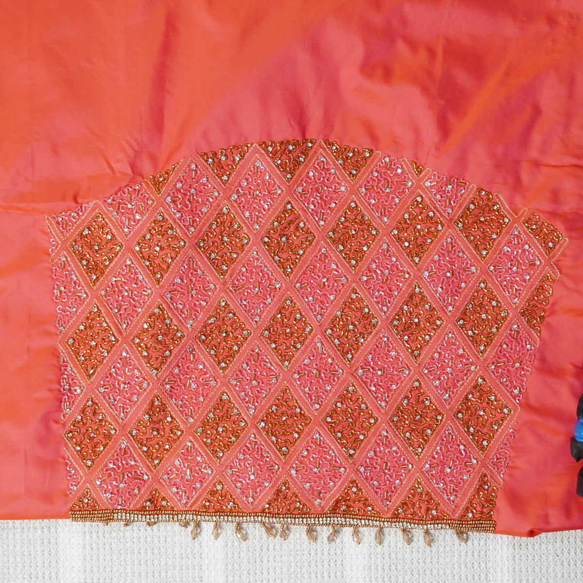 Diamond Jaal Aari Work Blouse Material