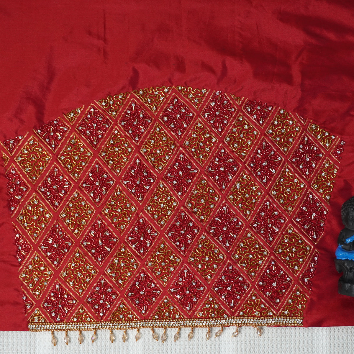 Diamond Jaal Aari Work Blouse Material