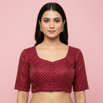 Red Fendy Check Exclusive Ladies Blouse (ELB)