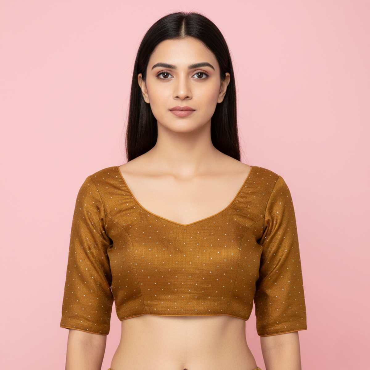Mustard Yellow Vichithra Drape Exclusive Ladies Blouse (ELB)