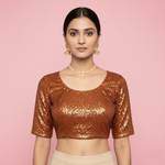Zoba Copper Silk Blouse
