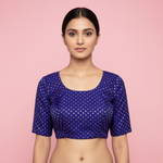 Kora Silk ELB Purple with Gold Dots