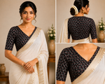 Ajrak Cotton Puff Padded Blouse