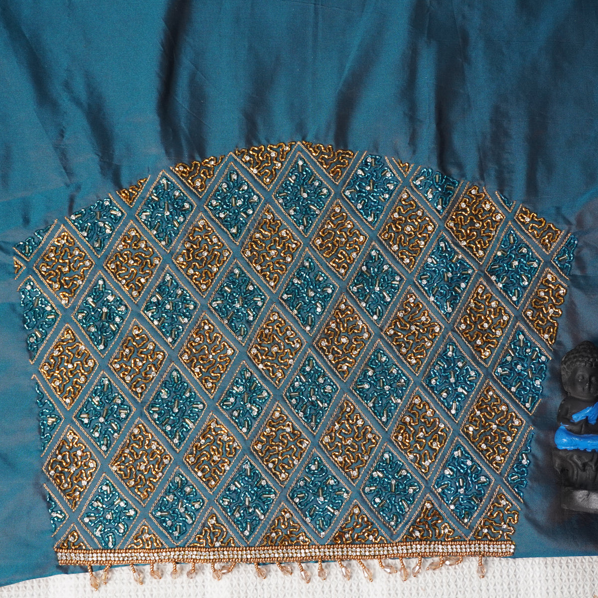 Diamond Jaal Aari Work Blouse Material