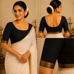 Temple Border Elbow Blouse,