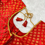 Cherry Red Brocade Cherry Blouse