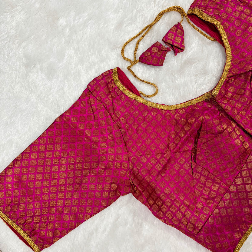 Cherry Maroon Silk Blouse